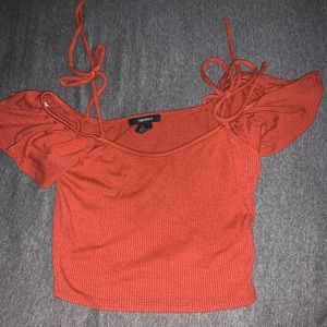 Off shoulder crop top